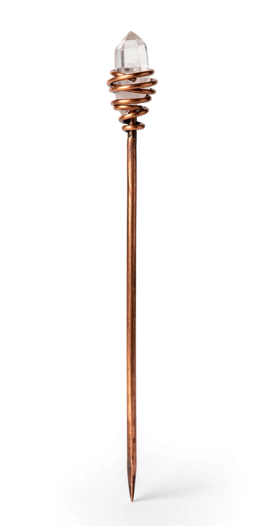 AetherBeacon Single — one copper spiral stake