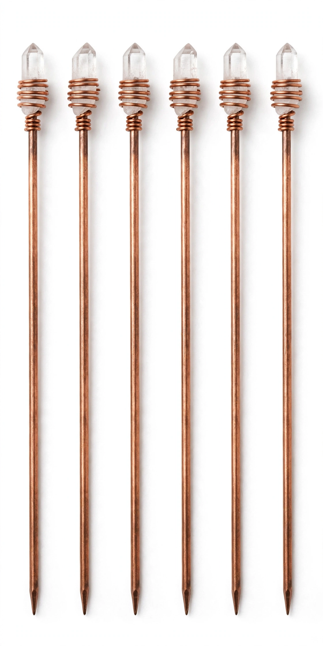 AetherBeacon Six Pack — six copper spiral stakes